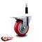 Service Caster 4'' Red Poly Swivel 7/8'' Expanding Stem Caster Total Lock Brake SCC-EXTTL20S414-PPUB-RED-78 - alternate 4